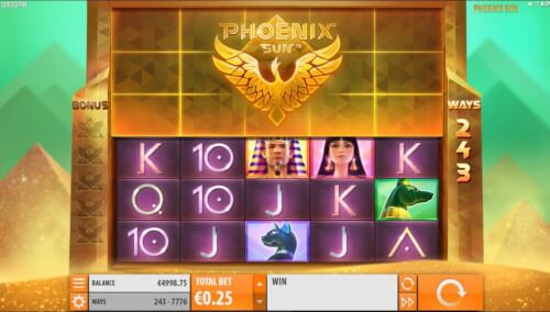 phoenix sun videoslot screenshot