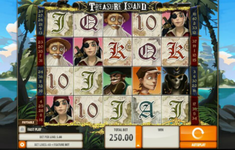treasure island videoslot screenshot